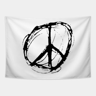 Dark and Gritty Peace Sign Tapestry