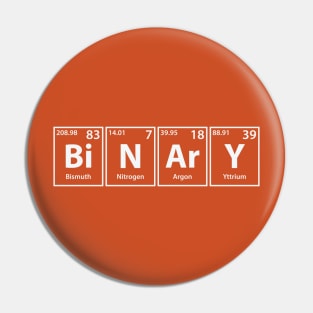 Binary (Bi-N-Ar-Y) Periodic Elements Spelling Pin