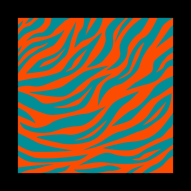 Orange and Green Tiger Stripe Pattern by Brobocop