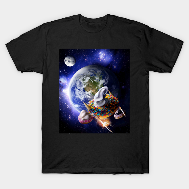 Donuts From Outer Space - Funny Ice Cream Donut Alien Ufo - T-Shirt