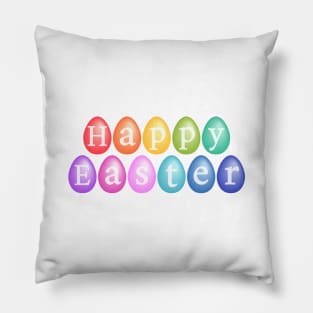 Happy Easter with colorful eggs Pillow