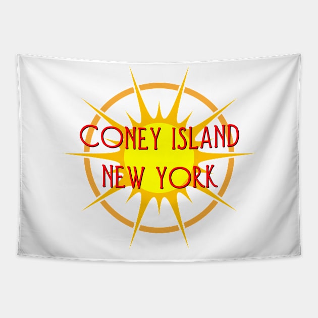 Life's a Beach: Coney Island, New York Tapestry by Naves