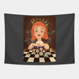 Queen gambit girl Tapestry