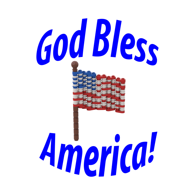 Lego - God Bless America - Blue by UTBrickGuy