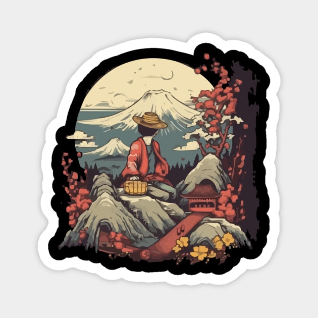 Mount Fuji Magnet by Pixy Official