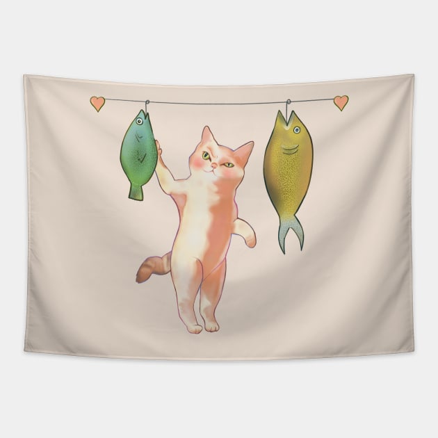 Fisher cat Tapestry by Mimie20