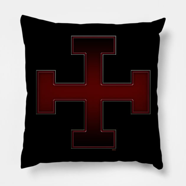 Templar cross 11 Pillow by eltronco