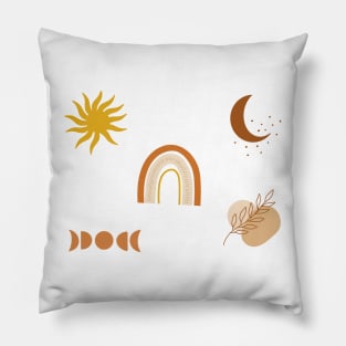 cute retro boho chic aesthetic pattern pack Pillow