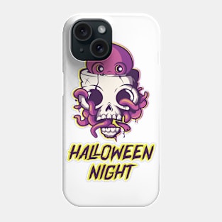 Halloween Octopus on Skull Gift Phone Case