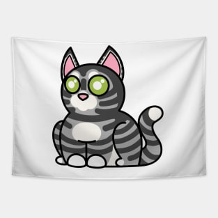 Plump Cat Grey Tabby Tapestry