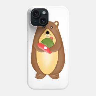 Cute groundhog carries hat. Phone Case