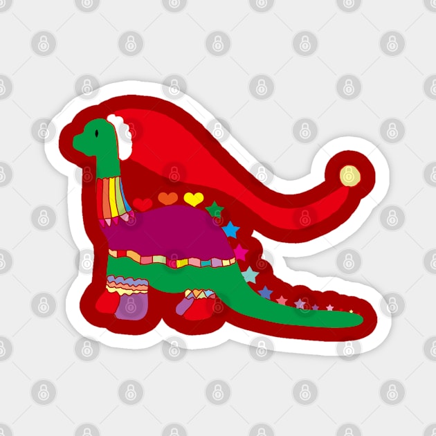 Dinosaur Christmas Magnet by EunsooLee