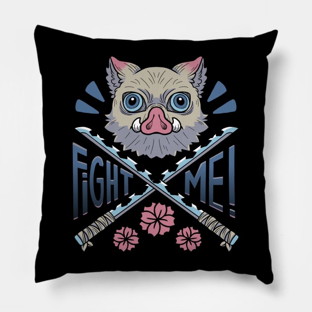 Fight Me! Pillow by ZAIABLOOM
