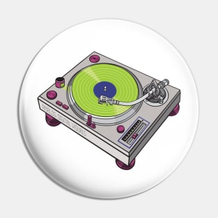 Turntable (Grey Shadows + Mystic Maroon Colorway) Analog / Music Pin