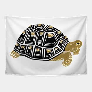 Cute Tortoise Turtle WoodCut Wood  Engraving Print Style Tshirt Tapestry