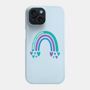 Sexual Assault Awareness Rainbow with hearts Phone Case