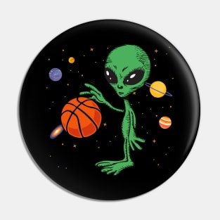 Playing Basketball Sport, Basketball Alien Pin