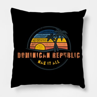 Vintage Sunset - Dominican Republic has it all Pillow