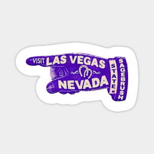 Vintage Las Vegas Nevada Travel Good Luck Sagebrush State Horse Shoes Magnet