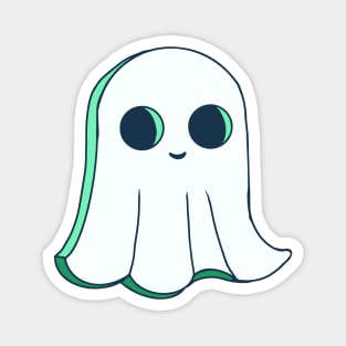 Cute cookie Halloween spirit. Original ghost illustrations in cartoon retro style. Magnet