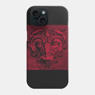 Cool Red Lobster Face Illusion Holding Snakes in the Claws Phone Case