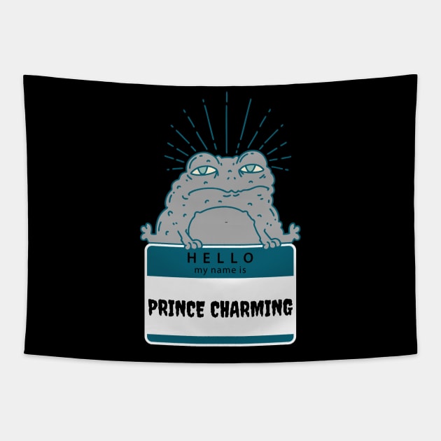 Hello My Name is Prince Charming Frog Tapestry by jackofdreams22