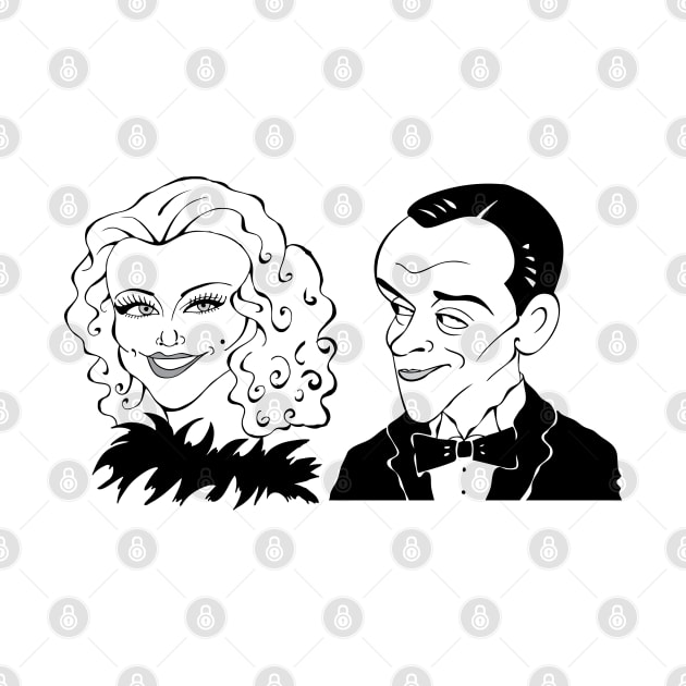 FRED ASTAIRE AND GINGER ROGERS FAN ART by cartoonistguy