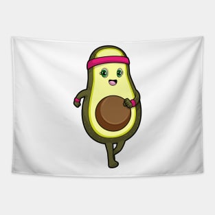 Avocado at Jogging with Headband Tapestry