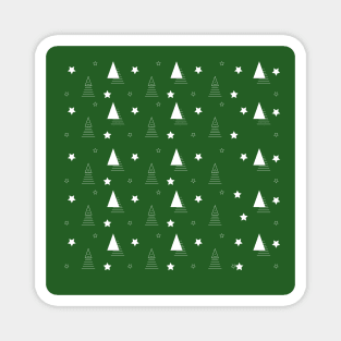 Christmas Geometric green tree abstract Magnet