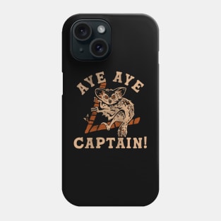 Aye Aye Captain: Cute & Funny Lemur Animal Design Phone Case