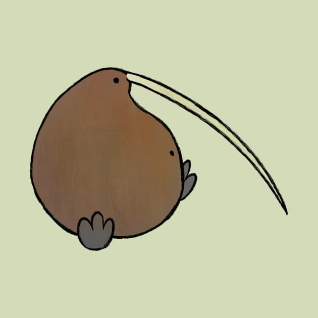 Round Kiwi Bird by Oranges