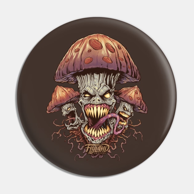 Evil Mushroom Pin by FlylandDesigns