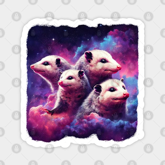 Space Possums Magnet by Kudostees