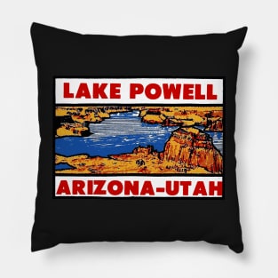 Vintage Style Lake Powell Design Pillow