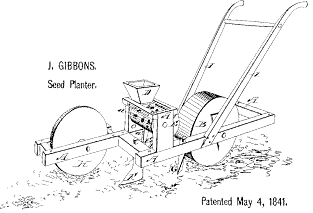Vintage Seed Planter Patent Art c1841 Magnet