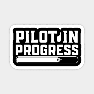 Pilot In Progress Funny Future Pilot Aviation Airplane Gifts Magnet