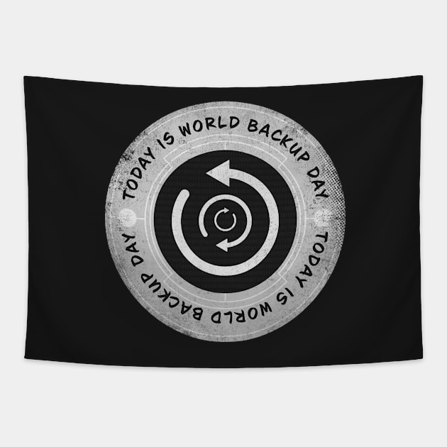 Today is World Backup Day Tapestry by lvrdesign