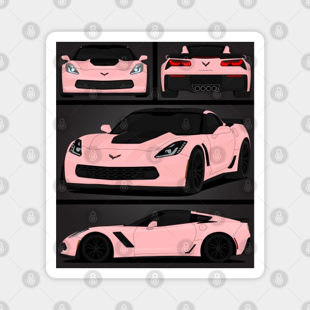 Z06 PINK Magnet by VENZ0LIC