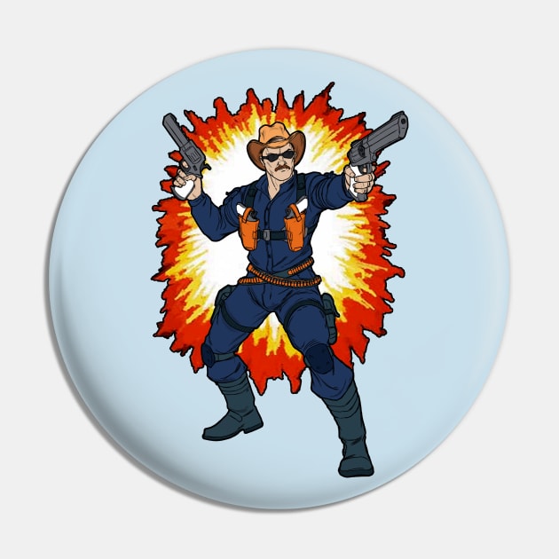 Wild Bill - Cartoon Colors Pin by BigOrangeShirtShop