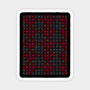 Pixelated Hearts Magnet