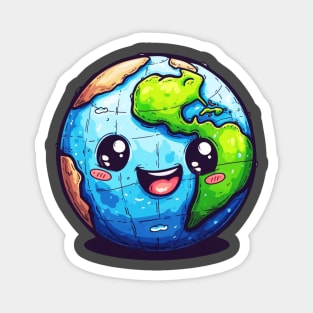 Earth cartoon Magnet