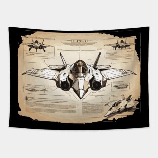 fighter plane Tapestry