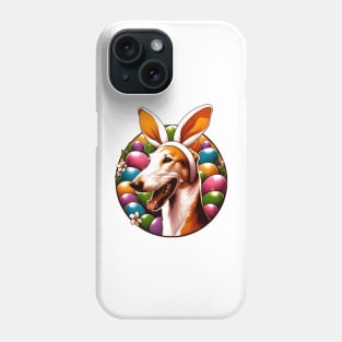 Ibizan Hound Celebrates Easter with Bunny Ears and Joy Phone Case