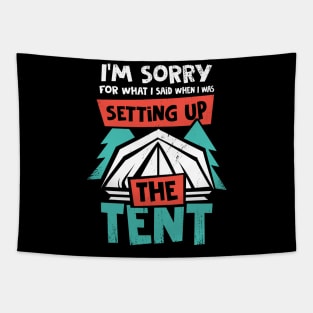 Camping Vacation Tent Campfire Camper Gift Tapestry