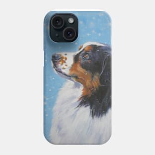 Australian Shepherd Fine Art Painting Phone Case