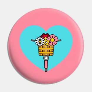 Bicycle Heart Pin