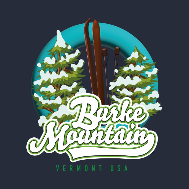Burke mountain vermont us ski logo by nickemporium1