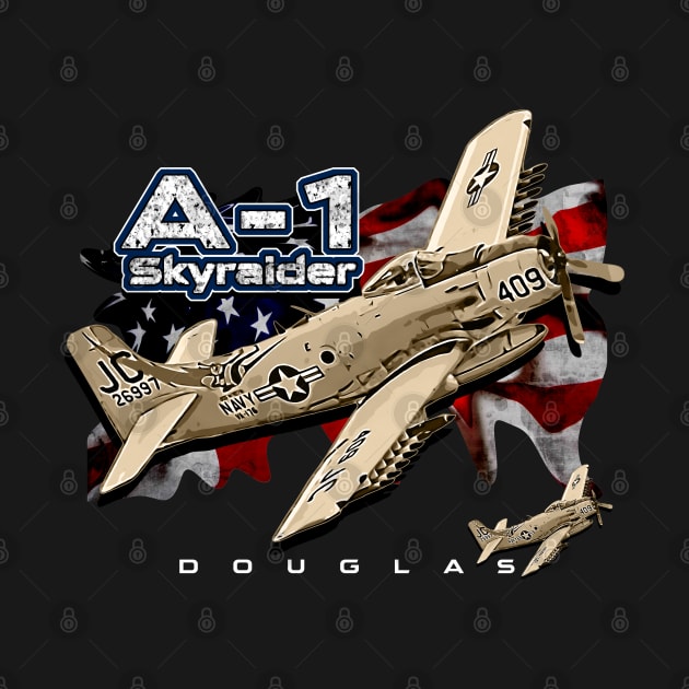 Douglas A-1 Skyraider Aircraft by aeroloversclothing