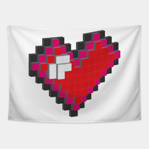 Video Gaming Heart Tapestry by LahayCreative2017