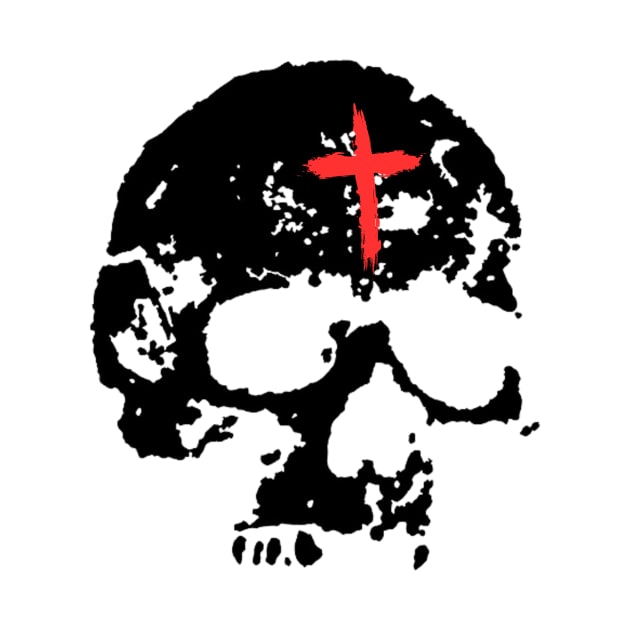 Hardcore Punk Eastern Orthodox Monk Skull by thecamphillips